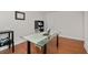 Bright home office with hardwood floors and large desk at 2858 Overlook Trce, Atlanta, GA 30324