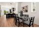 Modern dining room with glass top table and six chairs at 2199 Lenox Ne Rd # 14, Atlanta, GA 30324