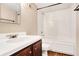 Updated bathroom with a shower/tub combo and vanity at 32 Peachtree Nw St # 308, Atlanta, GA 30303