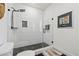 Modern bathroom with a frameless glass shower at 2199 Lenox Ne Rd # 13, Atlanta, GA 30324