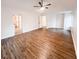Spacious main bedroom with wood floors and access to bathroom and closet at 3405 Summer Brooke Way, Union City, GA 30291