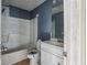 Bathroom with shower/tub combo and vanity at 4160 Alveston Dr, Atlanta, GA 30349