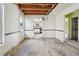 Dining room with exposed ceiling beams and chandelier at 4160 Alveston Dr, Atlanta, GA 30349