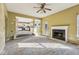 Living room with hardwood floors and a fireplace at 4160 Alveston Dr, Atlanta, GA 30349
