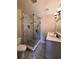 Updated bathroom with a glass shower and modern vanity at 1800 Pinedale Nw Dr, Atlanta, GA 30314