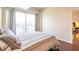 Bedroom with hardwood floors and city view at 361 17Th St # 2001, Atlanta, GA 30363