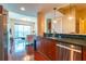 Modern kitchen with stainless steel appliances and view to living room at 361 17Th St # 2001, Atlanta, GA 30363