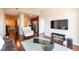 Living room with hardwood floors and city view at 361 17Th St # 2001, Atlanta, GA 30363