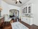 Breakfast room with built-in hutch and view into formal dining room at 1891 Prospect Church Rd, Lawrenceville, GA 30043
