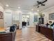 Bright home office features hardwood floors and access to living room at 1891 Prospect Church Rd, Lawrenceville, GA 30043