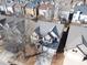 Two-story house aerial view, showing gray roof and attached garage at 585 Briarhurst Ct, Lawrenceville, GA 30046