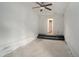 Unfinished basement with grey carpeted steps at 6945 Brown S Dr, Fairburn, GA 30213