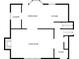 First floor plan showcasing living room, kitchen, dining area, and laundry at 1129 Gate Post Ln, Lawrenceville, GA 30044
