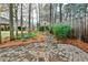 Landscaped backyard featuring a beautiful stone pathway and lush greenery at 6355 Indian Acres Trl, Tucker, GA 30084