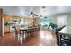 Spacious eat-in kitchen with wood floors, ample counter space, and a dining table for Gathering gatherings at 1155 Casteel Rd, Powder Springs, GA 30127