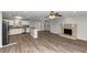 Open kitchen with stainless steel appliances and island at 4025 Casa Verde Dr, Atlanta, GA 30349