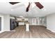 Open concept kitchen and living room with stainless steel appliances at 4025 Casa Verde Dr, Atlanta, GA 30349