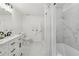 Updated bathroom featuring a soaking tub and marble shower at 3939 Hamilton Mill Rd, Buford, GA 30519