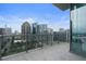 Balcony view of the city with modern buildings under a beautiful blue sky at 40 12Th Ne St # 1903, Atlanta, GA 30309