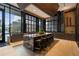 Modern kitchen with granite island and bar seating at 40 12Th Ne St # 1903, Atlanta, GA 30309