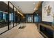 Elegant lobby with modern light fixtures and glass walls at 40 12Th Ne St # 1903, Atlanta, GA 30309