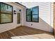 Private deck with wood flooring and exterior access at 601 Millcroft Blvd, Buford, GA 30518