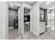 Updated bathroom with a walk-in shower and modern vanity at 1617 Church Ne St, Conyers, GA 30012