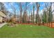 Lush backyard with well-maintained lawn and privacy fence at 2225 Mountain Creek Dr, Tucker, GA 30087