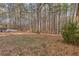 Large backyard with mature trees offering seclusion at 4684 Pine Dr, Loganville, GA 30052