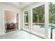 Indoor view of a backyard pool and patio area at 500 Covington Cv, Alpharetta, GA 30022