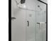 Modern shower with glass enclosure and double shower heads at 3301 Henderson Mill Rd # A2, Atlanta, GA 30341