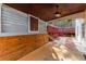 Covered patio with adjacent deck and steps leading to the backyard at 3886 Cedar Trace Ln, Ellenwood, GA 30294