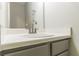 Small bathroom with updated vanity and sink at 3886 Cedar Trace Ln, Ellenwood, GA 30294