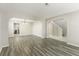 Dining room with hardwood floors and chandelier at 3886 Cedar Trace Ln, Ellenwood, GA 30294