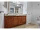 Bathroom with double vanity and granite countertop at 1647 Raleigh Se Cir, Marietta, GA 30067