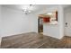 Open dining area with hardwood floors and kitchen access at 1647 Raleigh Se Cir, Marietta, GA 30067