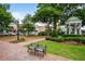Quaint town square with benches, gazebo, and manicured landscaping at 1647 Raleigh Se Cir, Marietta, GA 30067