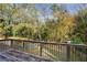 Deck overlooking a private backyard with mature trees and wooden fence at 1018 Westmont Sw Rd, Atlanta, GA 30311