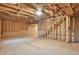 Unfinished basement ready for customization with exposed framing at 157 Parkview Place Dr, Mcdonough, GA 30253