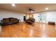 Hardwood floors and French doors in this living room at 2341 Amberbrook Sw Dr, Conyers, GA 30094