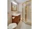 Small bathroom with shower and single vanity at 3781 Anneewakee Rd, Douglasville, GA 30135