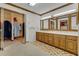 Bathroom featuring double vanity and walk-in closet at 3781 Anneewakee Rd, Douglasville, GA 30135