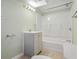 Basement bathroom with shower/tub combo and vanity at 3343 Charlemagne Dr, Decatur, GA 30034
