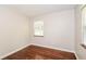 Bedroom with hardwood floors and a single window at 3141 Bellgreen Way, Decatur, GA 30032