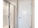 Bathroom with shower and linen closet at 161 Parkview Place Dr, Mcdonough, GA 30253