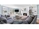 Living room with fireplace, built-in shelves, and comfortable seating at 275 Trowbridge Ln, Lawrenceville, GA 30043