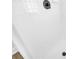 White tiled shower with black fixtures at 3110 Haverhill Ne Cv, Conyers, GA 30012