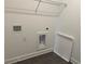 Laundry room with hookups and connections ready for washer and dryer, and gray flooring at 5043 Baywood Ln, Woodstock, GA 30188