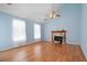 Spacious living room with vaulted ceilings, fireplace and hardwood floors at 1215 Brook Meadow Ct, Lawrenceville, GA 30045