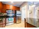 Modern kitchen with stainless steel appliances and breakfast bar at 400 17Th Nw St # 2118, Atlanta, GA 30363
